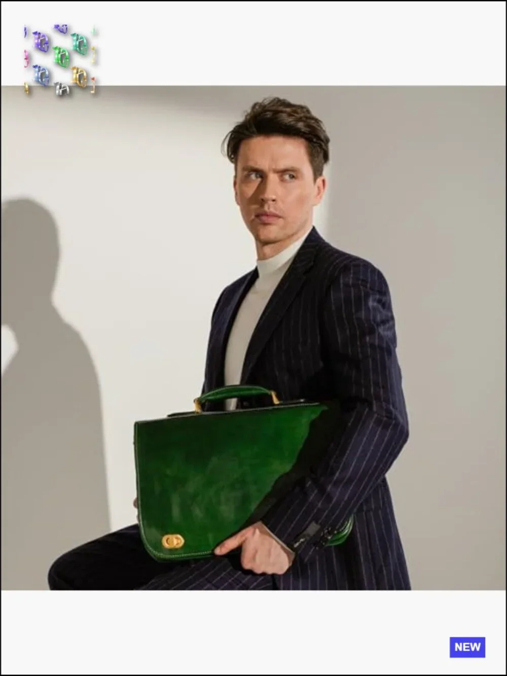 Leather Briefcase for Men - Italian Full Grain Laptop Bag Messenger Bag Gift Box